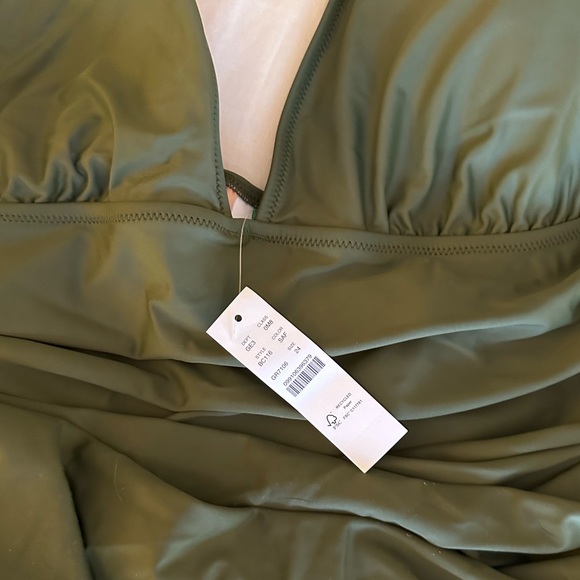 Army green J. Crew swimsuit - Picture 2 of 3